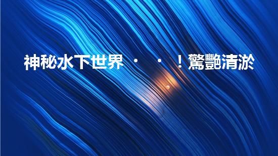 神秘水下世界！驚艷清淤船操作，全程視頻曝光！